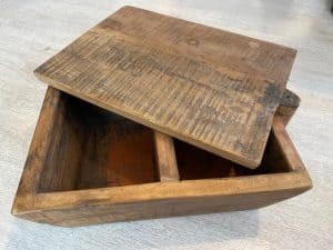 קופסת עץ וינטג'