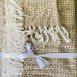 שמיכת פיקה וופל זוגי צבע קרם