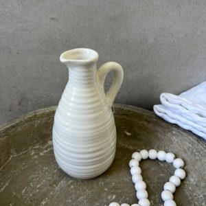 קנקן מיני קרמיקה טקסטורת פסים