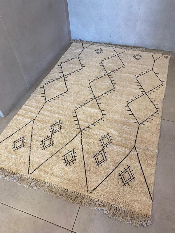 ⁦שטיח שאגי אינדיאני מעוינים⁩ – תמונה ⁦3⁩