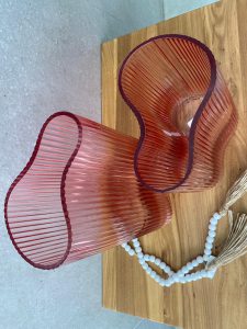 אגרטל זכוכית ווייב טקסטורת פסים- 3 צבעים – תמונה 6