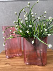 אגרטל זכוכית ווייב טקסטורת פסים- 3 צבעים – תמונה 7