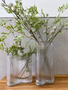 אגרטל זכוכית ווייב טקסטורת פסים- 3 צבעים – תמונה 4