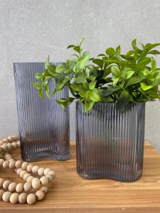 אגרטל זכוכית ווייב טקסטורת פסים- 3 צבעים – תמונה 11