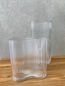 אגרטל זכוכית ווייב טקסטורת פסים- 3 צבעים – תמונה 10