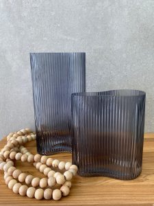 אגרטל זכוכית ווייב טקסטורת פסים- 3 צבעים – תמונה 8