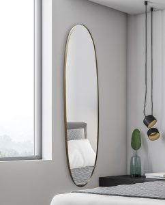 ⁦מראה אובאלית מסגרת צרה- 2 צבעים⁩ – תמונה ⁦2⁩