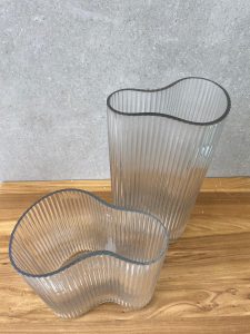 אגרטל זכוכית ווייב טקסטורת פסים- 3 צבעים – תמונה 9