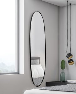 מראה אובאלית מסגרת צרה- 2 צבעים