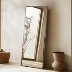 מראה עץ מלבנית