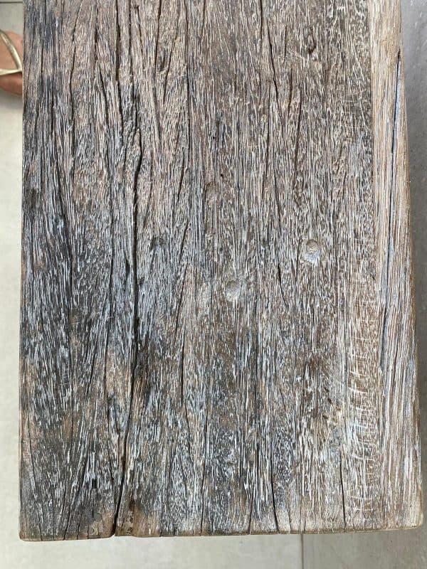 ⁦שרפרף ישר עץ ממוחזר⁩ – תמונה ⁦2⁩
