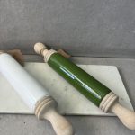 מערוך צבעוני מעץ- ירוק/לבן