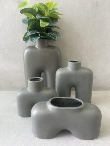 ⁦ואזה קרמיקה מעוצבת- אפור מט⁩ – תמונה ⁦3⁩