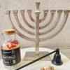 חנוכיית מתכת כסף