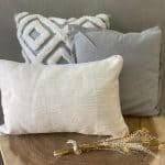 סט כריות אפור לבן