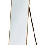 מראה מלבנית על רגל מסגרת עץ