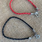 צמיד עור קלוע מגן דוד- 2 צבעים