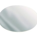 מראה אובלית מסגרת לבנה דקה