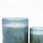 נר ריחני זכוכית כחולה