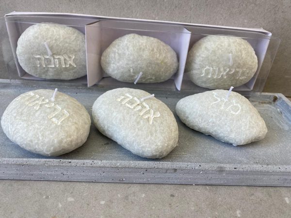 סט נרות אבני ברכה