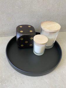 ⁦מגש מתכת עגול- 2 צבעים⁩ – תמונה ⁦5⁩