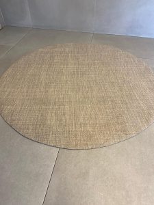 ⁦שטיח אירופה קפה/שמנת- עגול⁩ – תמונה ⁦9⁩