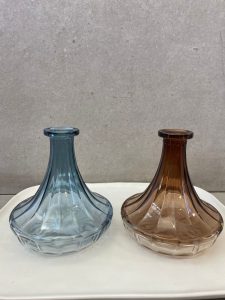 ⁦כלי זכוכית מהודר- תכלת/חום⁩ – תמונה ⁦3⁩