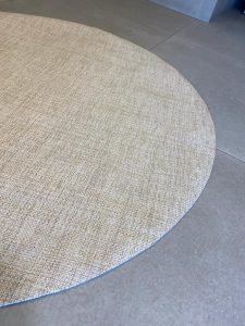 ⁦שטיח אירופה קפה/שמנת- עגול⁩ – תמונה ⁦5⁩