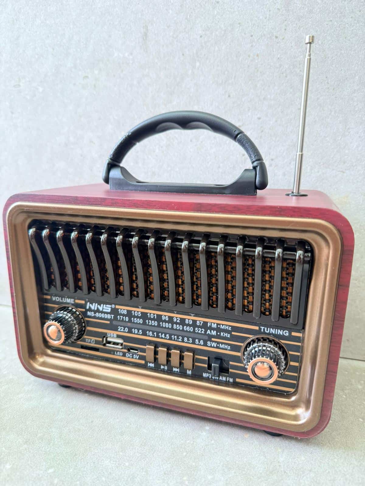 רדיו רטרו (2) רדיו רטרו חום אדום – תמונה 1