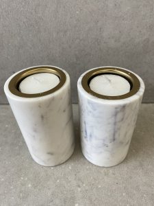 פמוט שיש לבן – תמונה 3