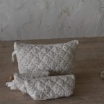 נרתיק/תיק איפור קוילט פרחים כתומים