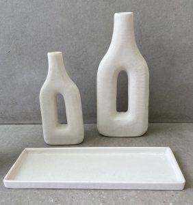 מגש בטון לבן מלבני – תמונה 3