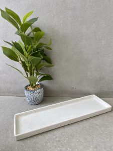 מגש בטון לבן מלבני – תמונה 4