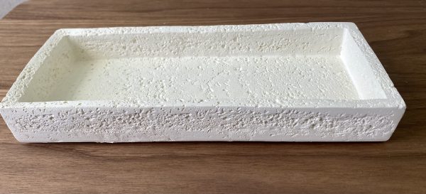 ⁦מגש בטון מלבני לבן⁩ – תמונה ⁦5⁩