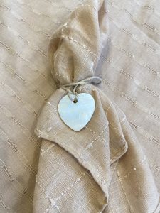 סט מפיות עם לב