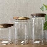 צנצנת מכסה עץ - 3 גדלים