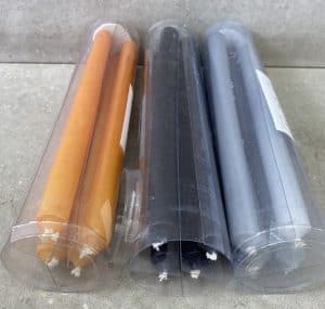 ⁦מארז 4 נרות כתום/שחור⁩ – תמונה ⁦4⁩