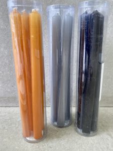 מארז 4 נרות כתום/שחור