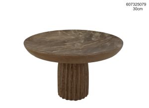 ⁦צלחת הגשה מעץ על רגל - 2 גדלים לבחירה⁩ – תמונה ⁦2⁩