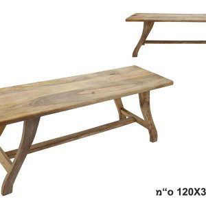 ספסל עץ מנגו