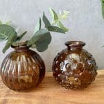 בקבוקון עגול חום - 2 דגמים