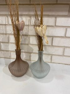 ⁦אגרטל זכוכית חלבית - 2 צבעים⁩ – תמונה ⁦5⁩