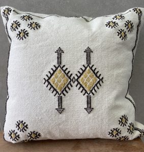 ⁦כרית מרוקו לבנה⁩ – תמונה ⁦5⁩