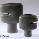 ואזה מעוצבת אפור מאט - 2 גדלים לבחירה