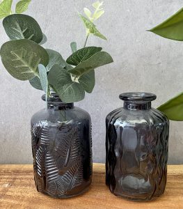 בקבוקון זכוכית אפור - 2 דגמים