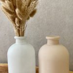 בקבוק זכוכית חלבית - 2 צבעים