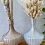 אגרטל זכוכית חלבית - 2 צבעים