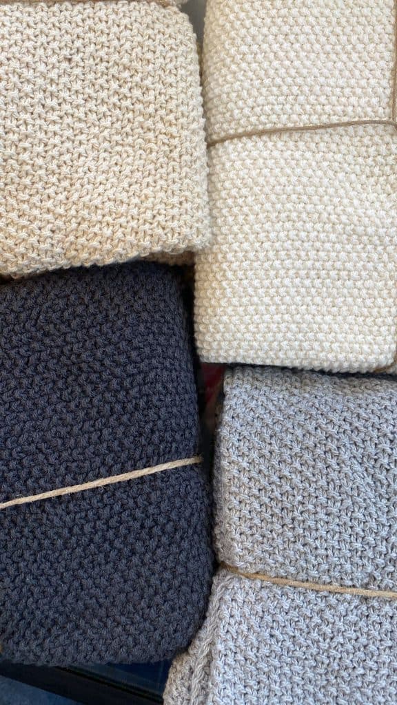 ⁦זוג מגבות מטבח סרוגות⁩ – תמונה ⁦2⁩