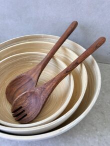 ⁦סט קערות הגשה במבוק⁩ – תמונה ⁦2⁩