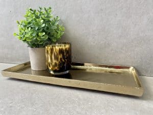 מגש מלבני זהב